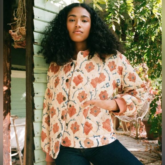 Christy Dawn Jackets & Blazers - Christy Dawn The Cleo Jacket | Blue Oak Leaf size S